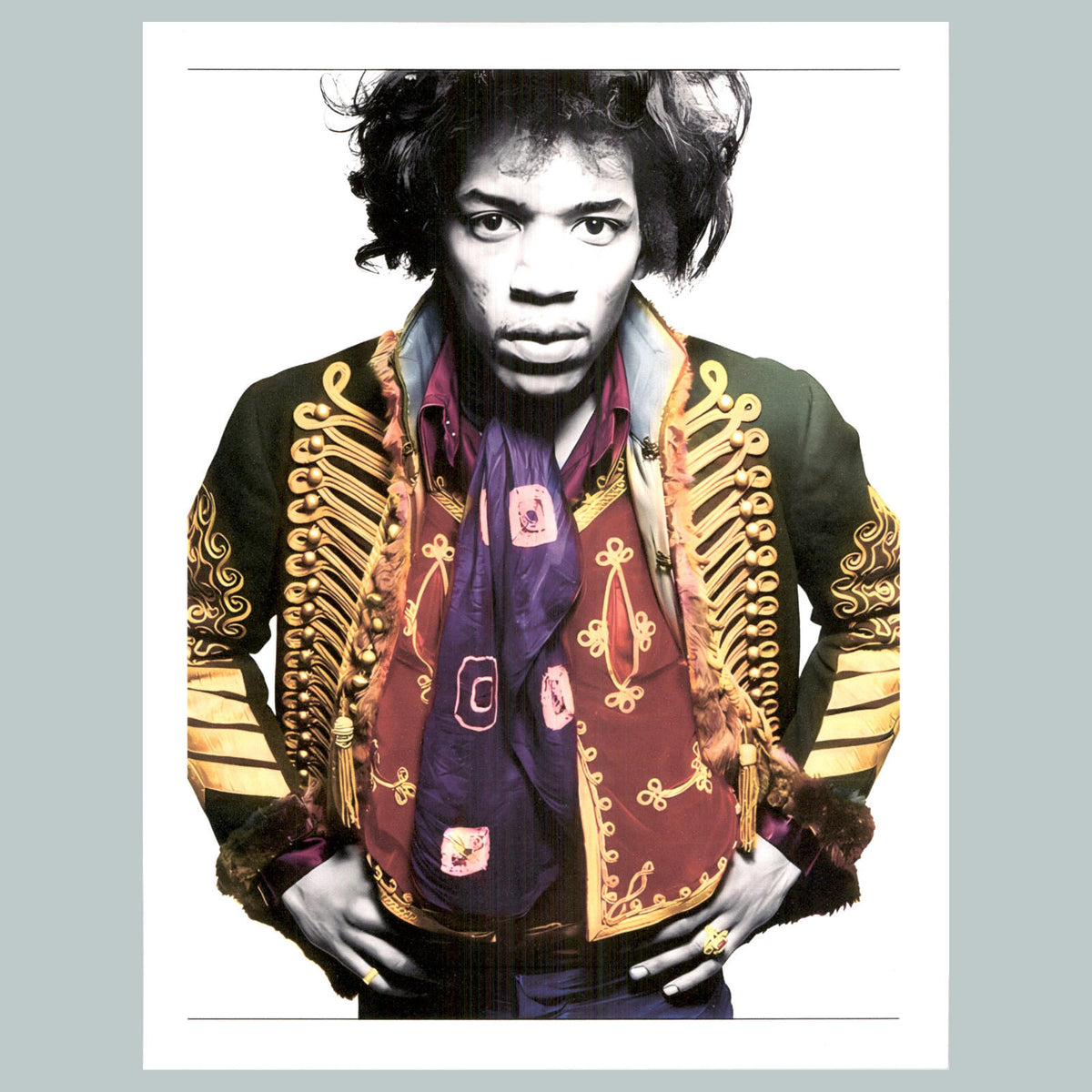0124 P -8X10 Jimi Hendrix with Jacket Glossy Photo Fast-Secure Shipping