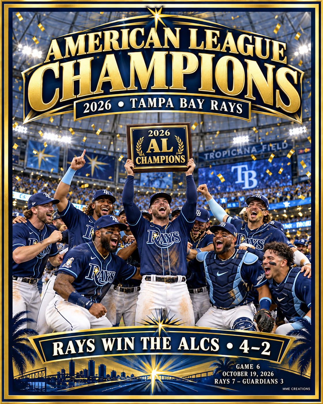 5066 2026 Rays ALCS AL Champions 8x10 Print