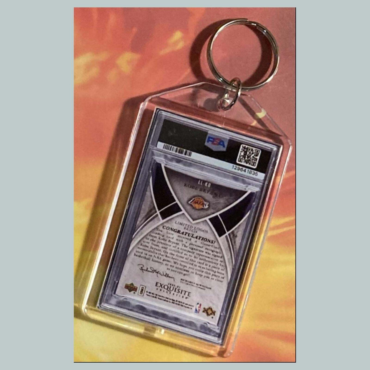 3643 Kobe Bryant 2006 Exquisite Patch Auto Custom Hand Keychain