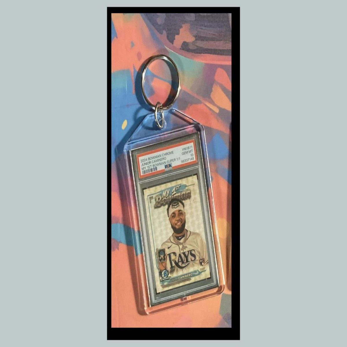 3432 Junior Caminero 2024 Bowman Chrome My 1st Bowman SuperFractor Keychain