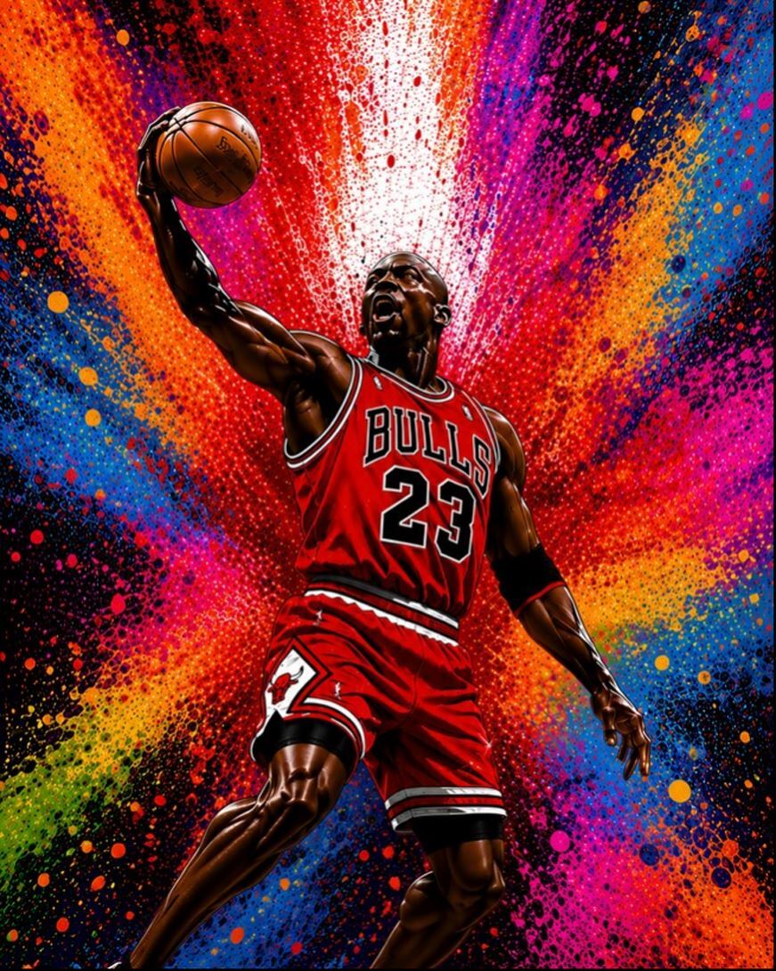 3843 Michael Jordan 8x10 Premium Print | Color-Bomb | No Text Clean