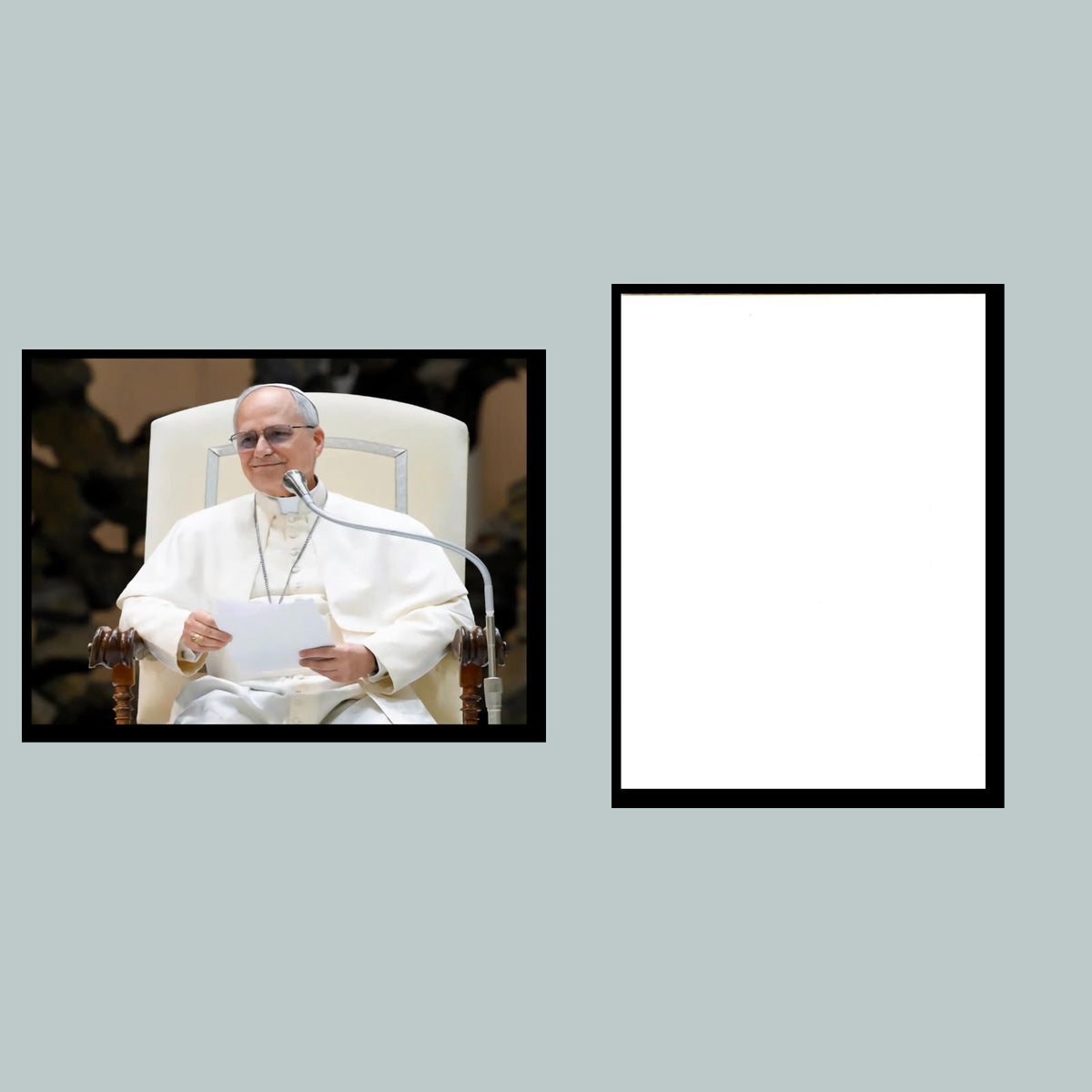 0419 P -8X10 Pope Leo IX Speaking Glossy Photo Fast-Secure Shipping MS