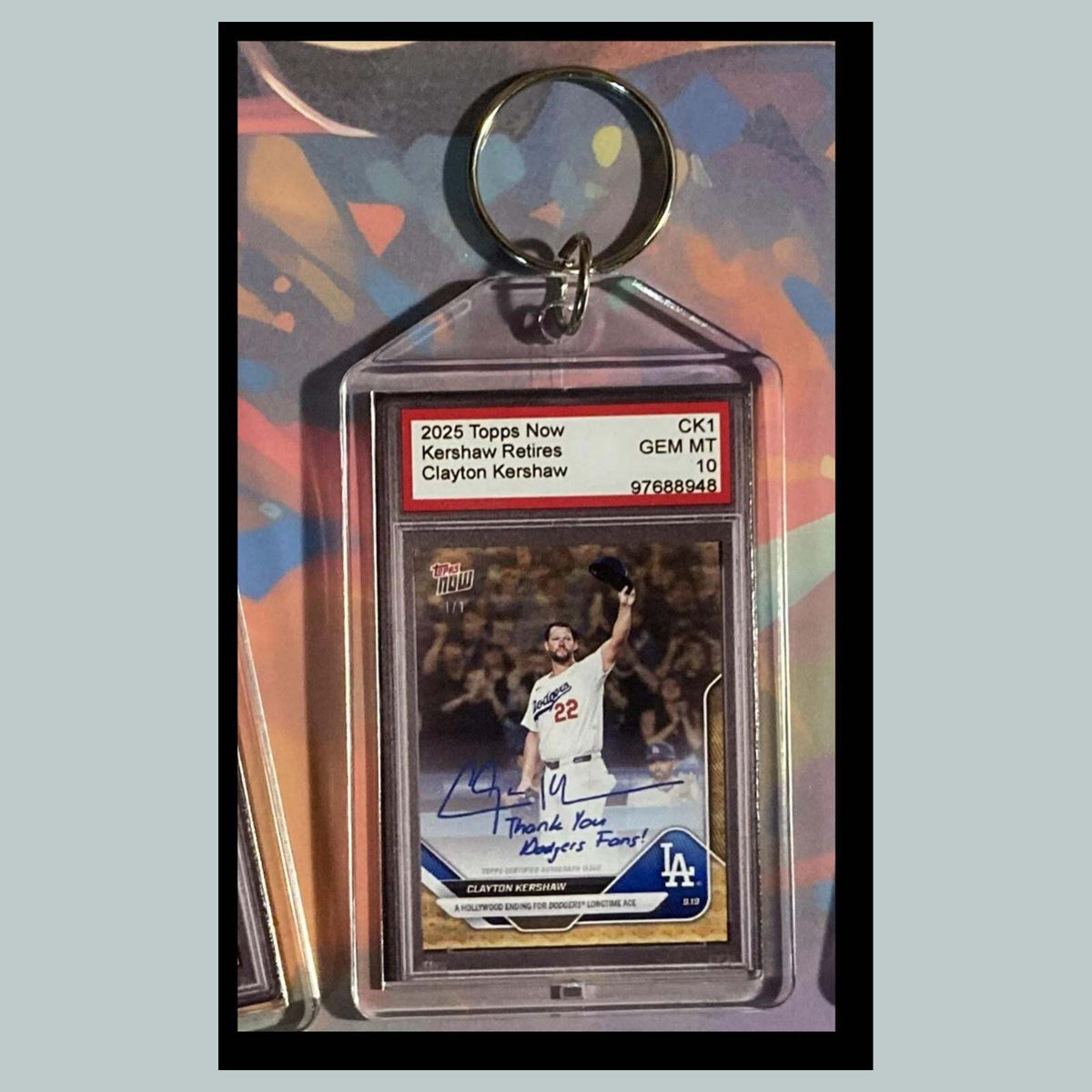 3522 Clayton Kershaw Retires 2025 Now Custom Made Keychain-Makes A Great Gift