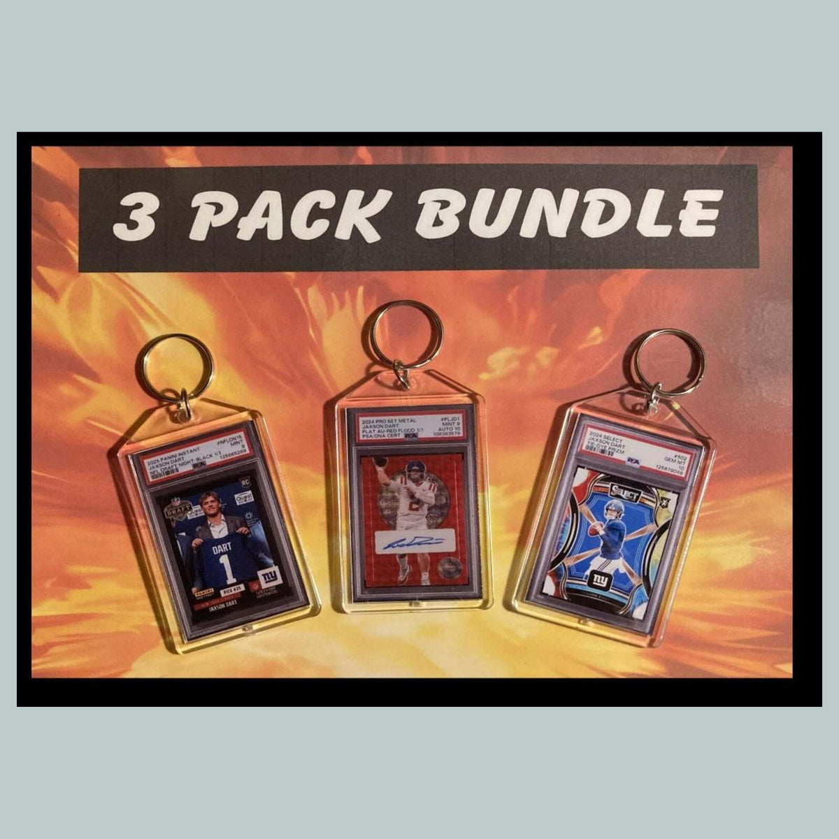 3526B Jaxson Dart 3 Pack Bundle - Custom Hand Made Keychains - Makes Great Gift