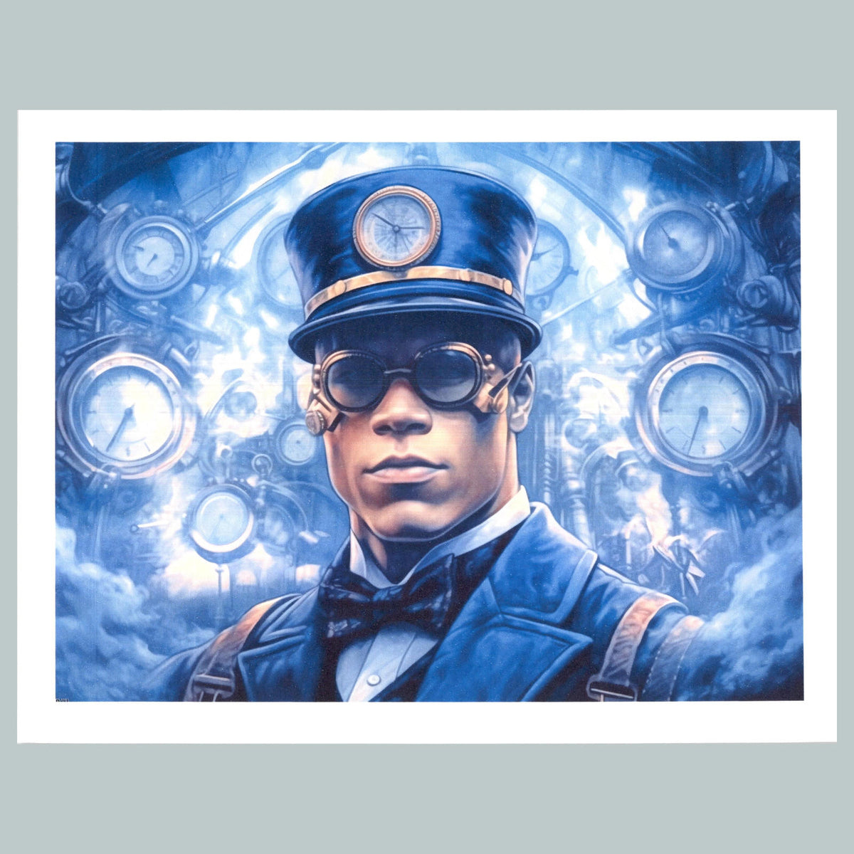 0091 P -8X10 Aaron Judge Steampunk Blue Clocks Glossy Photo Fast Shipping BBL