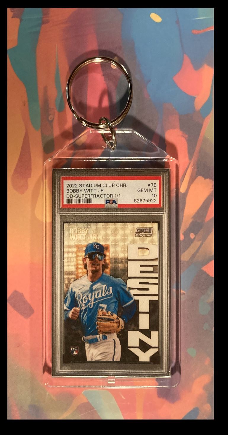 3038 Bobby Witt Jr 2022 Topps Stadium Club SuperFractor Keychain