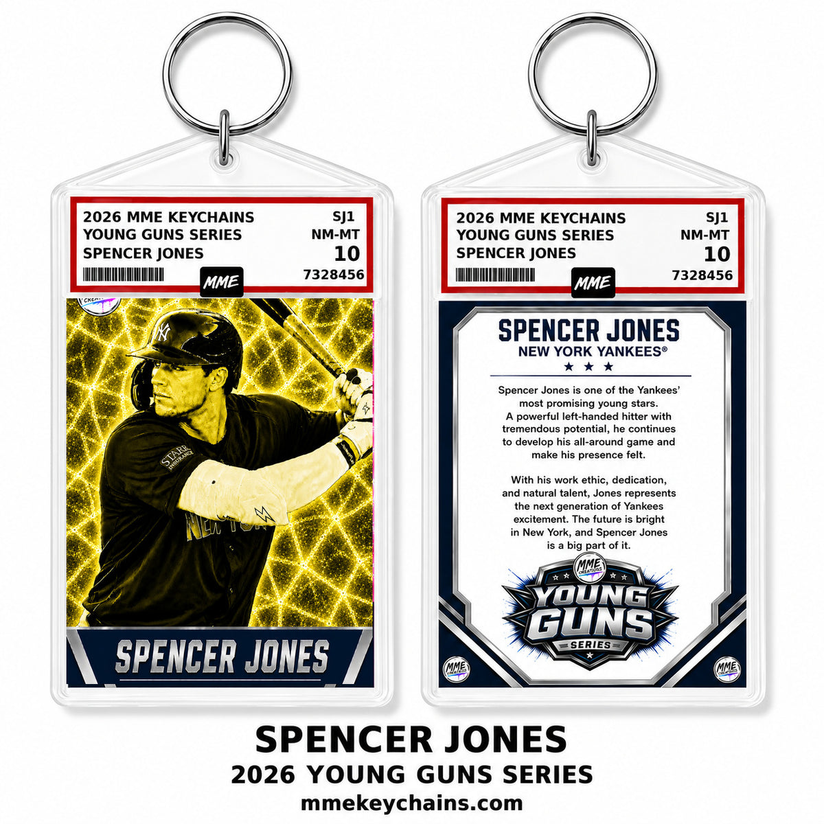 4268 Spencer Jones Young Guns Series Custom Acrylic Photo Keychain Yellow Ice2