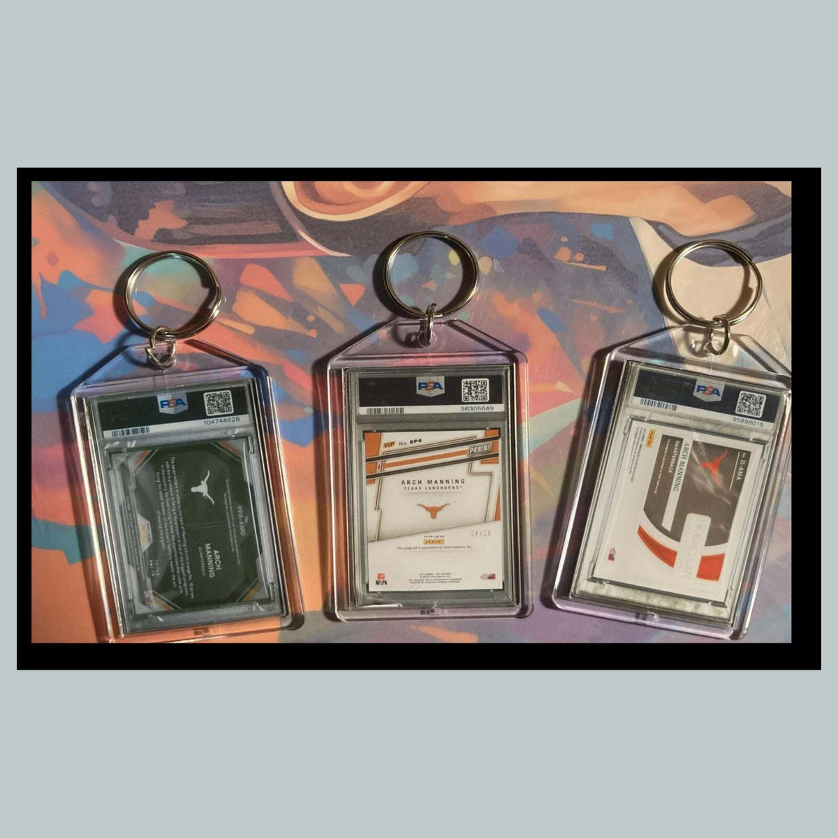 3469B Arch Manning 3 Pack Bundle -3 Different Custom Novelty Keychain Great Gift