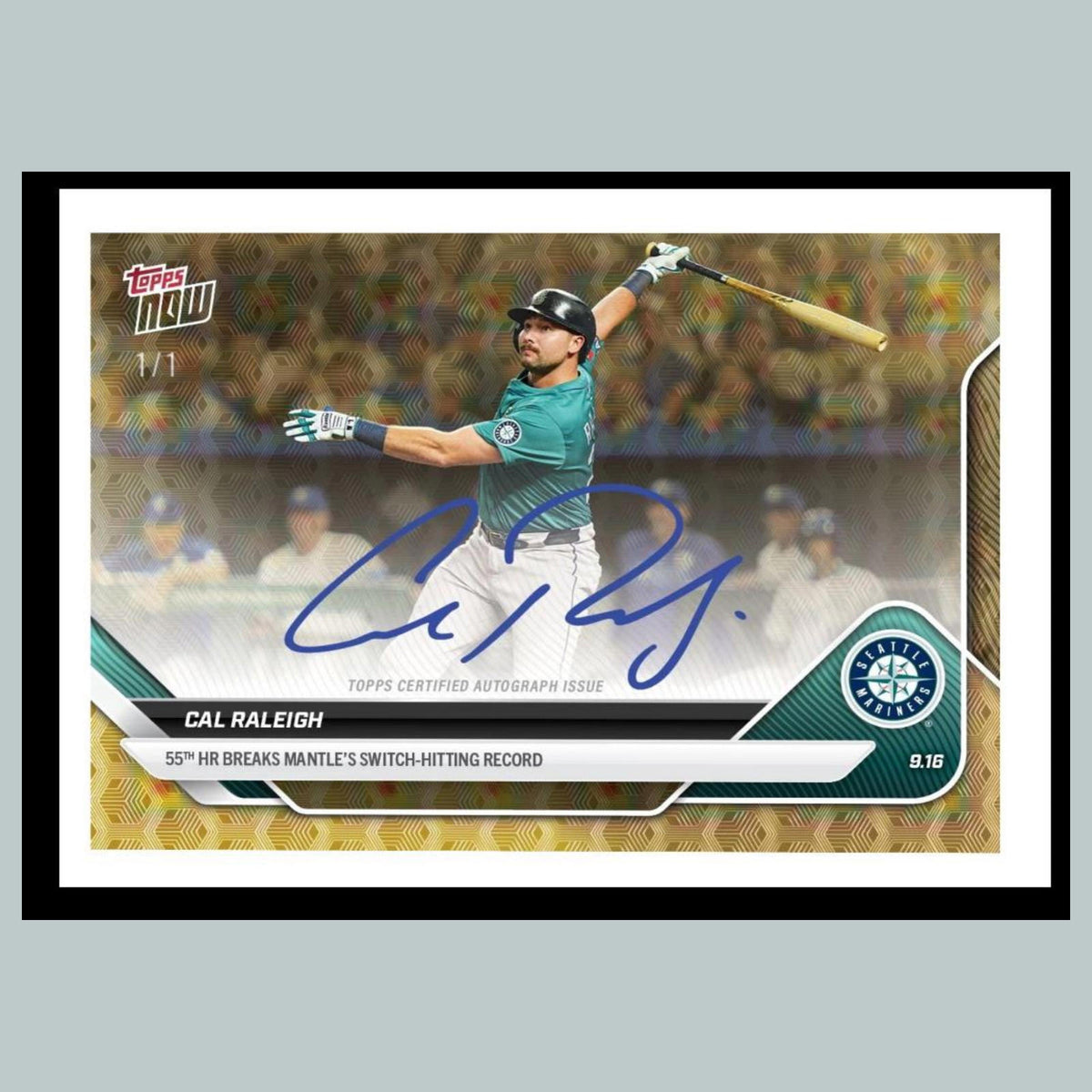 0641 8X10 Glossy Photo Cal Raleigh HR Record 2025 Now Fast Secure Shipping BBL