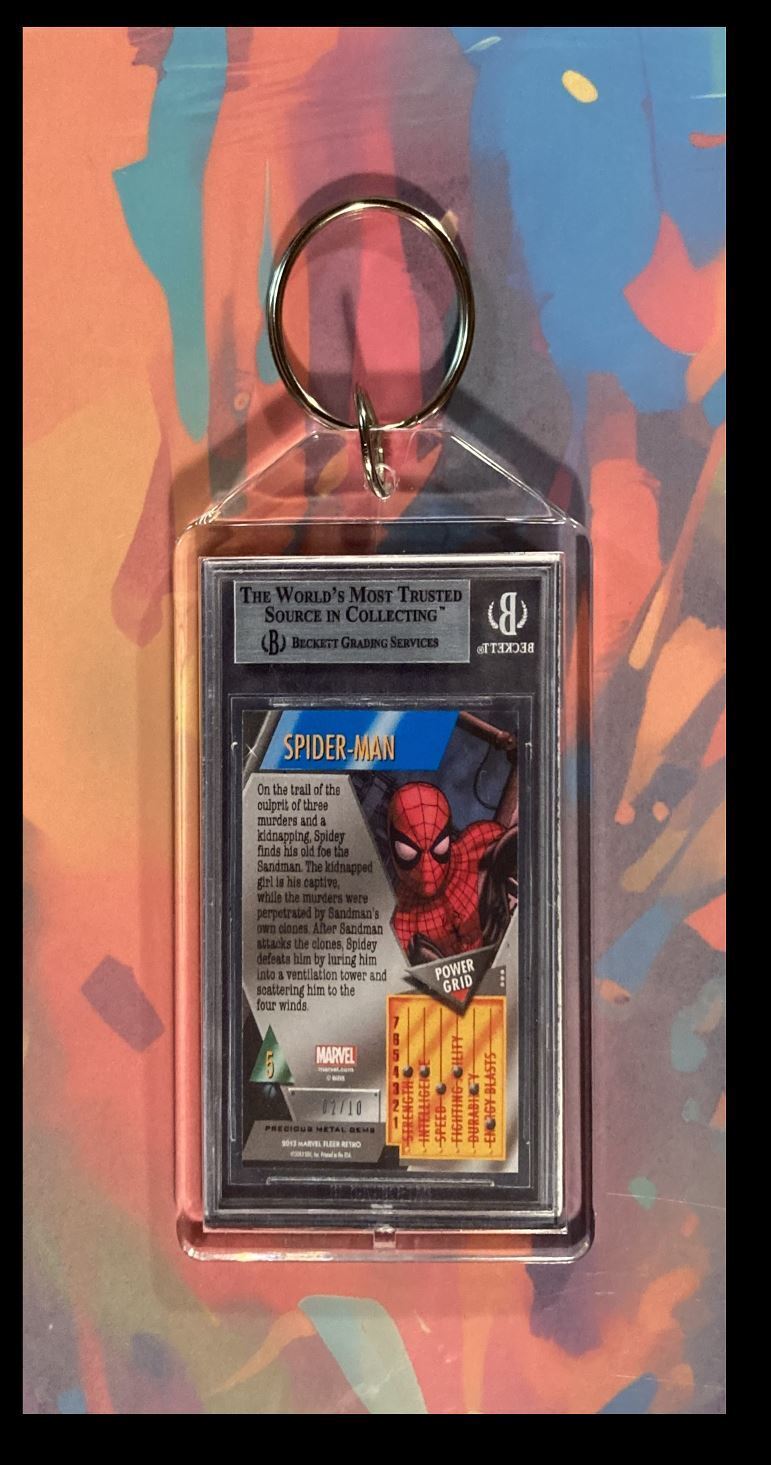 3183 Spider Man 2013 Fleer Marvel Retro Precious Metal Ge Keychain