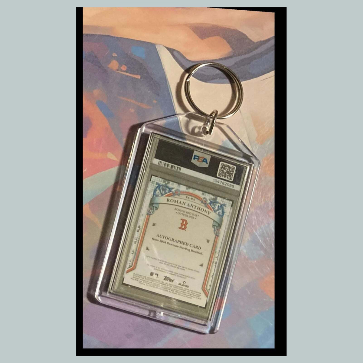 3487 Roman Anthony 2024 Sterling Blue Auto Custom Hand Made Keychain Great Gift