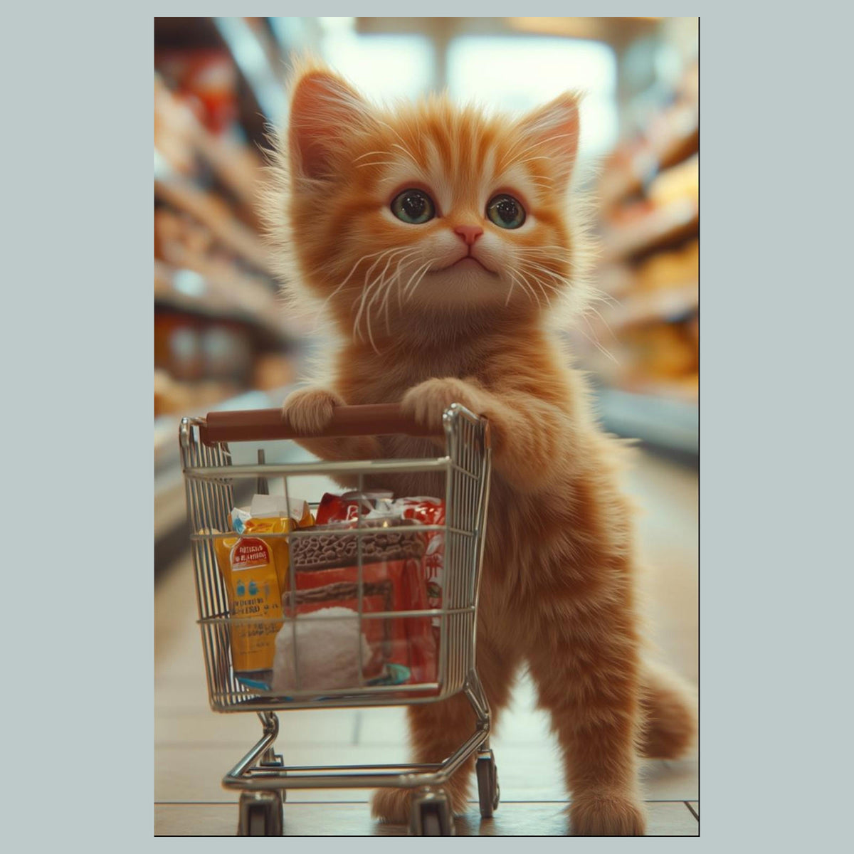 1297 Kitty Shopping 8x10 Glossy Photo - Fast-Secure Shipping MS