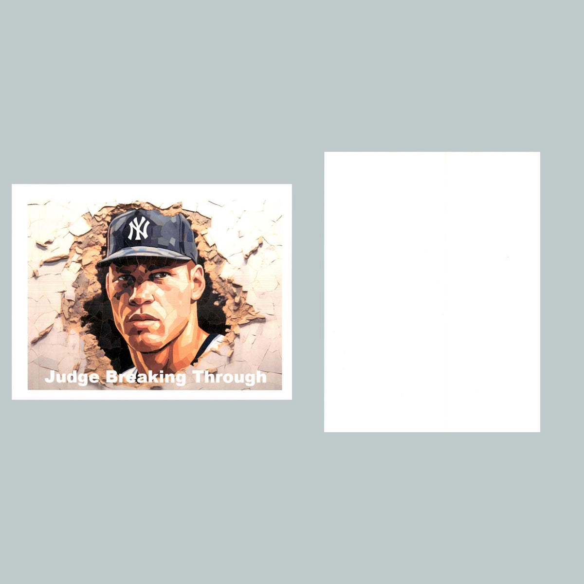 0090 P -8X10 Aaron Judge BaseballBreaking Through Glossy Photo FastShipping BBL