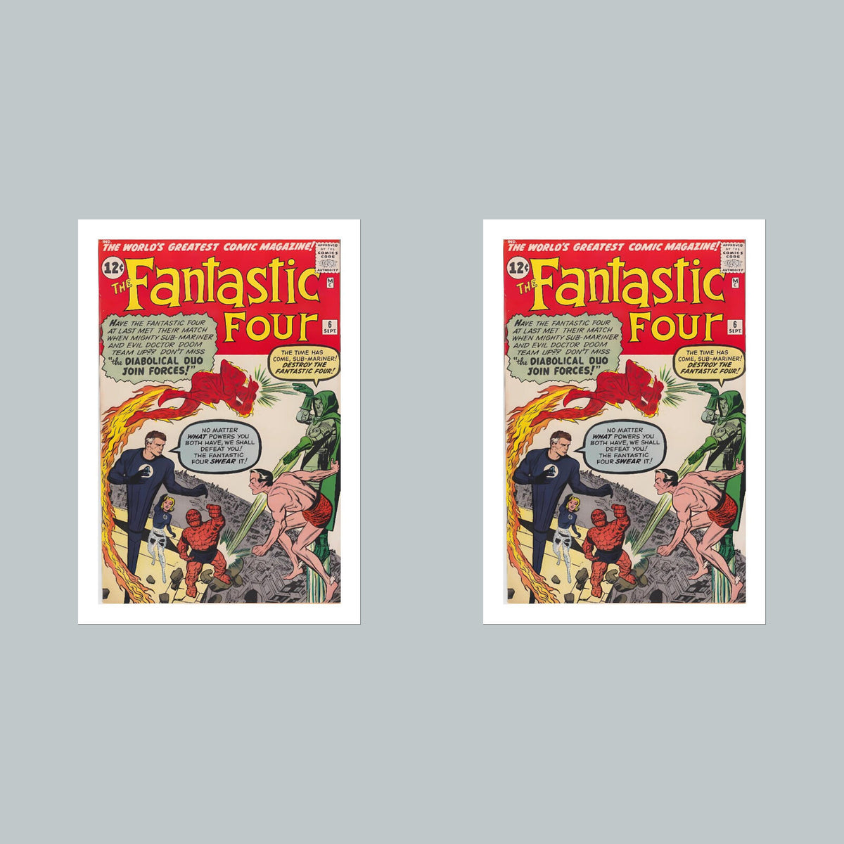 1964 Fantastic Four 8x10 Glossy Photo Comic Book Cover Fast-Secure Shipping