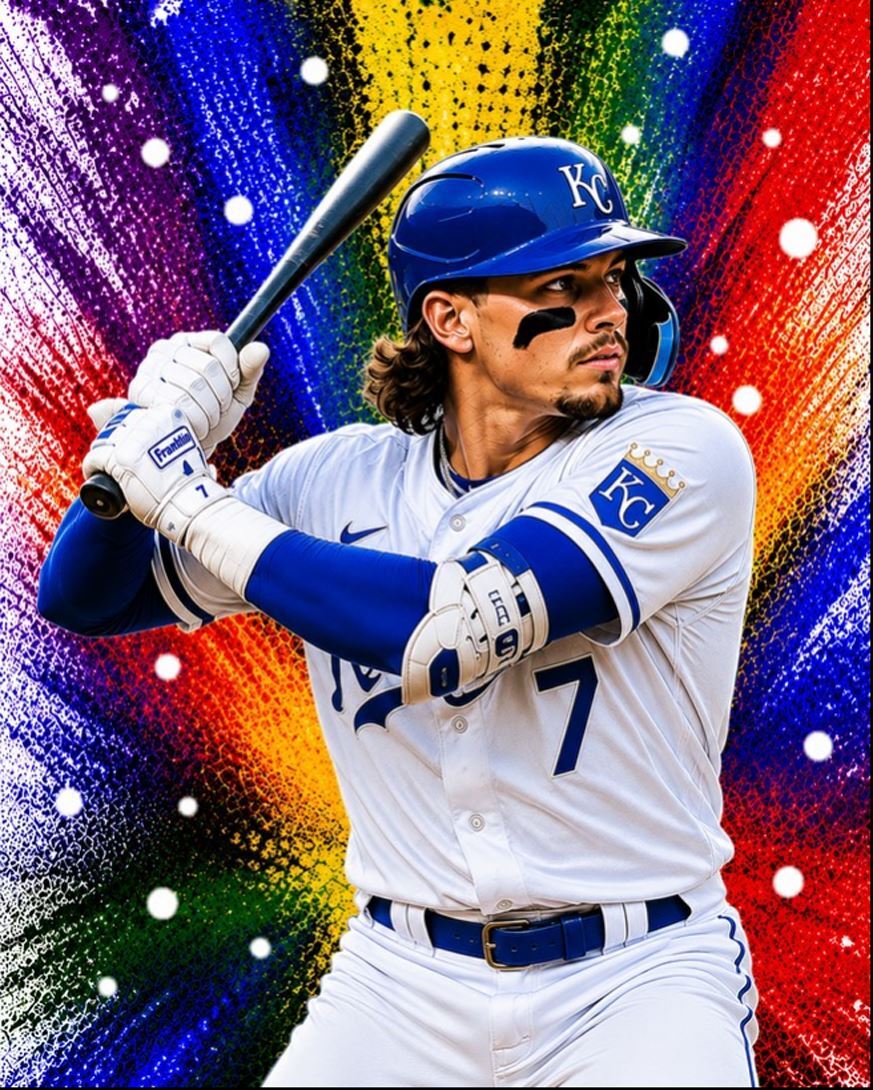 3866 Bobby Witt Jr. 8x10 Premium Print Color-Bomb No Text Clean