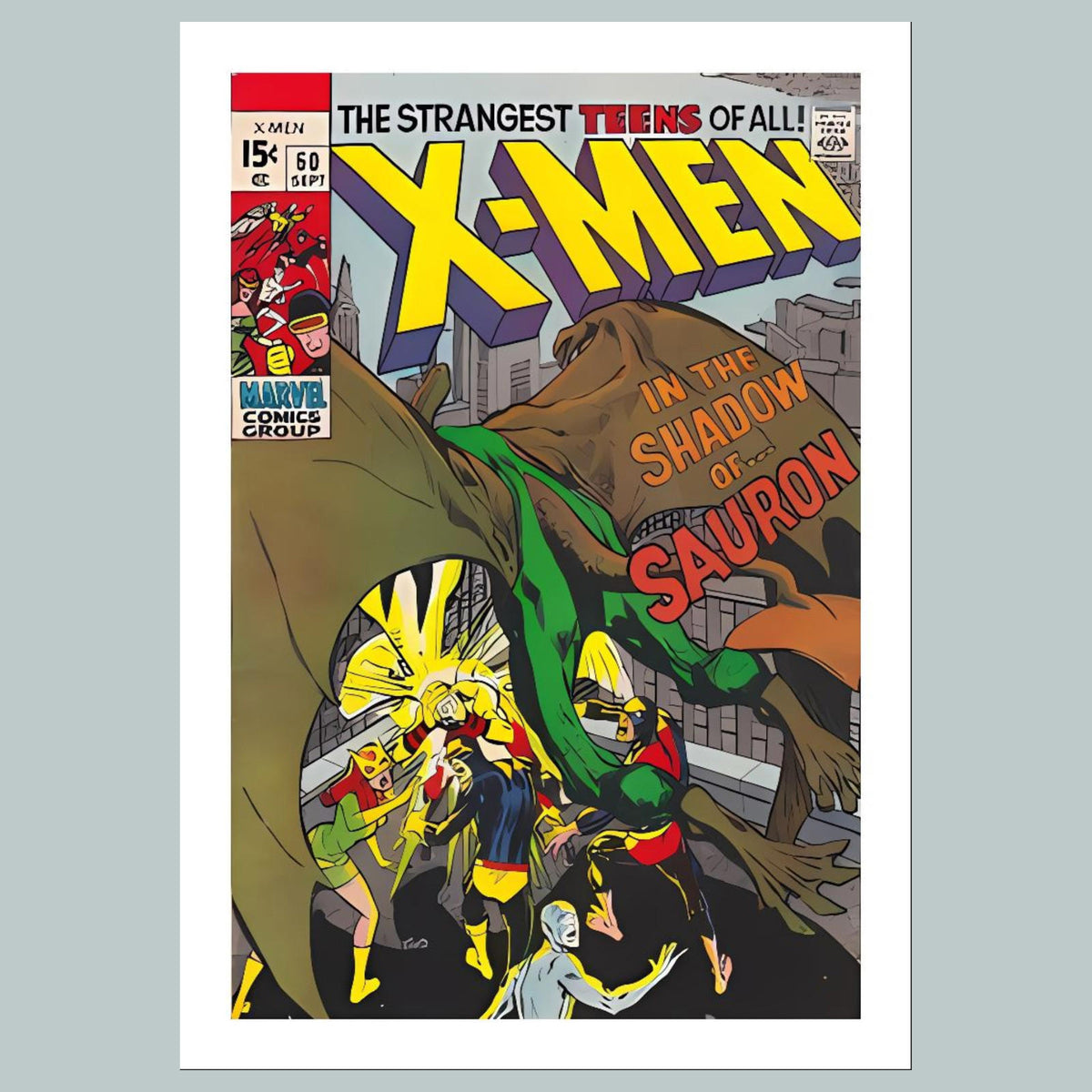 1592 X-Men September 1969 8x10 Glossy Photo Comic Book Cover