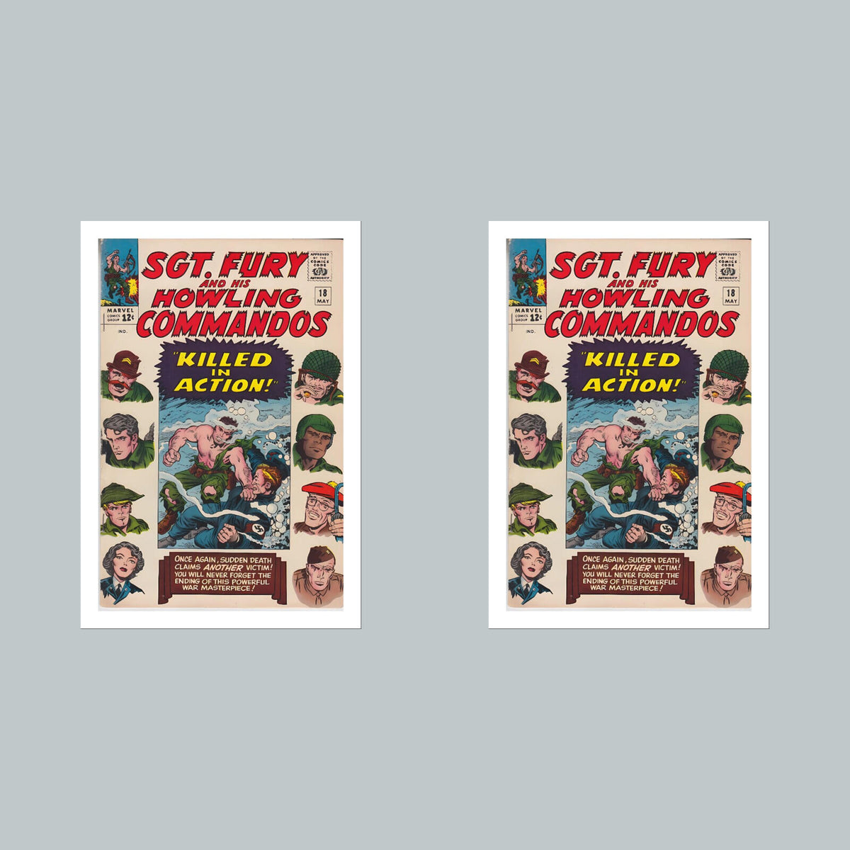2385 Sgt Fury 8x10 Glossy Photo Comic Book Cover Fast-Secure Shipping