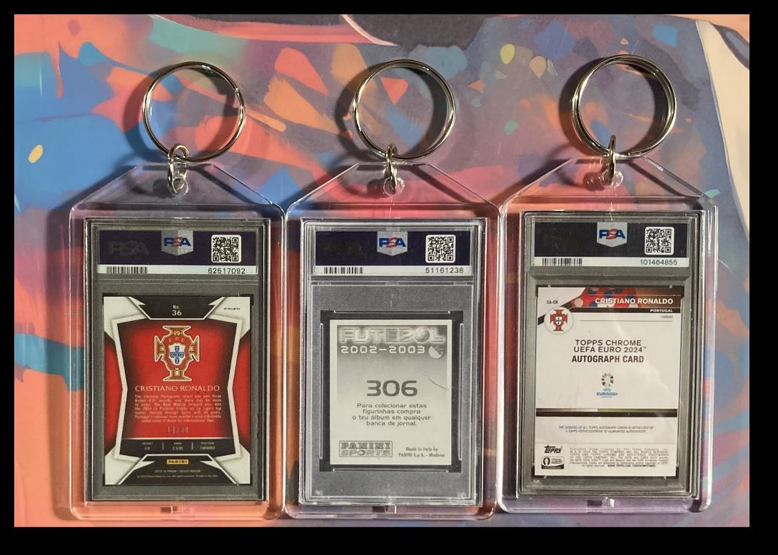 3157B Cristiano Ronaldo 3 Pack Bundle 3 Different Custom Novelty Keychains