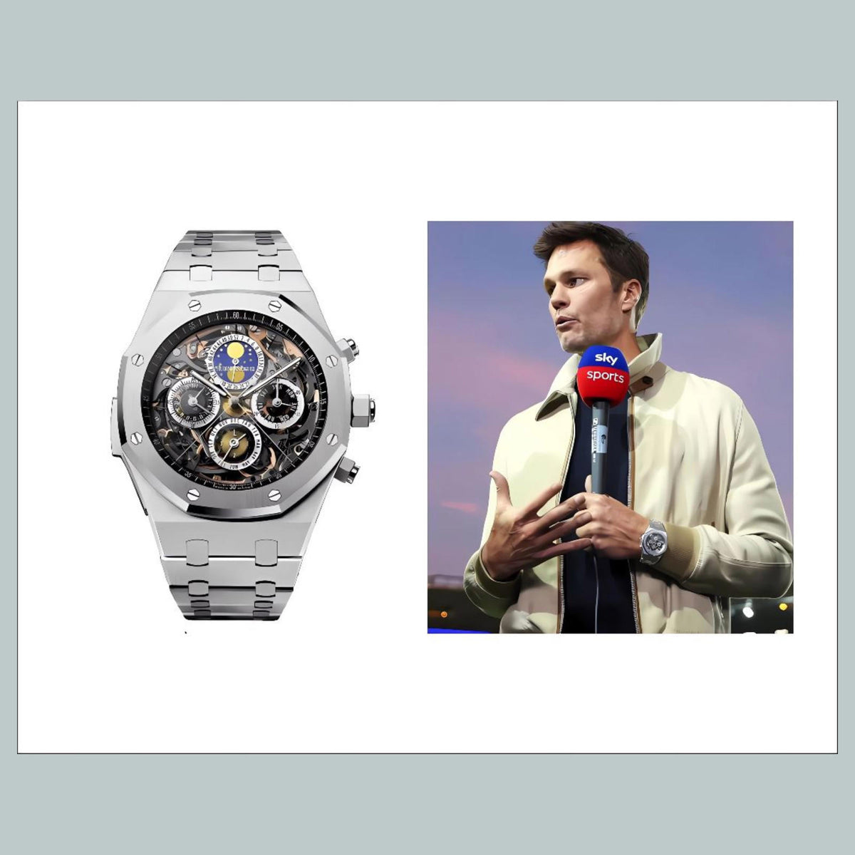 1478 Tom Brady Audemars Pigue Watch 8x10 Glossy Photo - Fast Shipping FBL