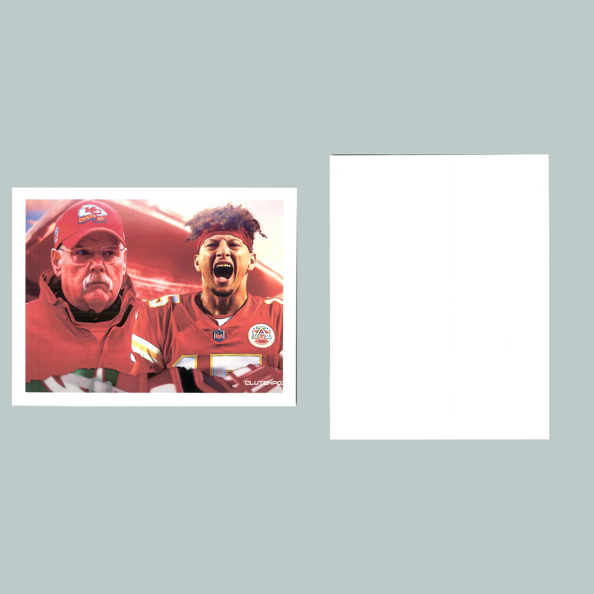 0155 8X10 Patrick Mahomes and Andy Reid Glossy Photo Fast Shipping FBL
