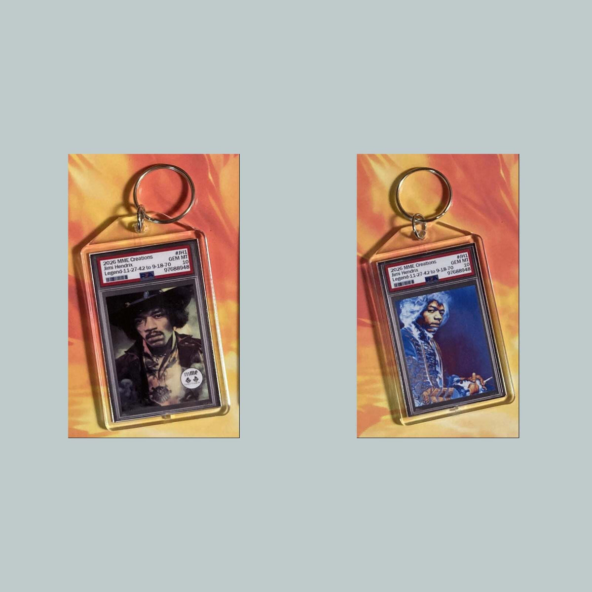 3745 Jimi Hendrix Mockup Custom Hand Made Novelty Keychain MSC KYC