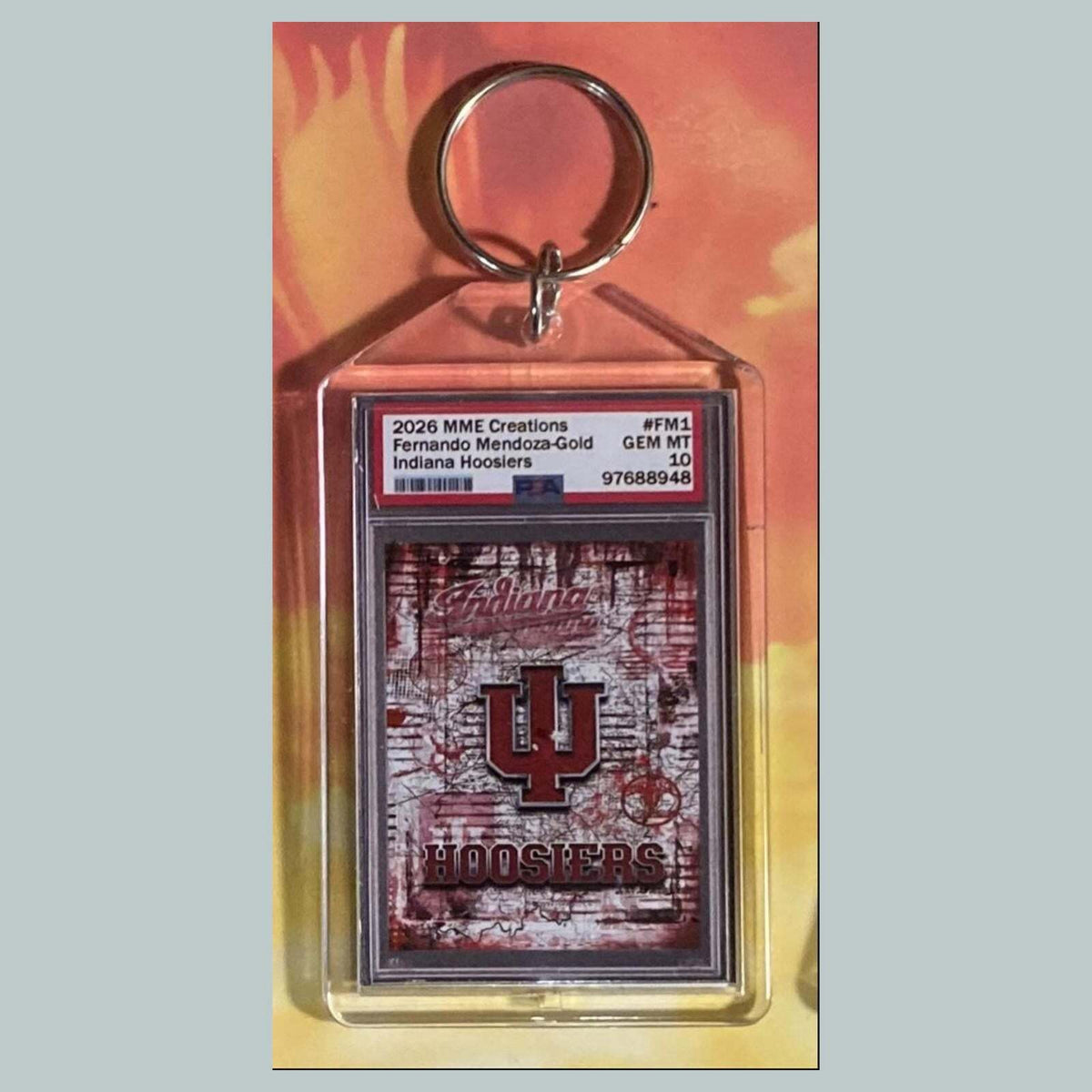 3753 Fernando Mendoza Gold Custom Hand Made Keychain