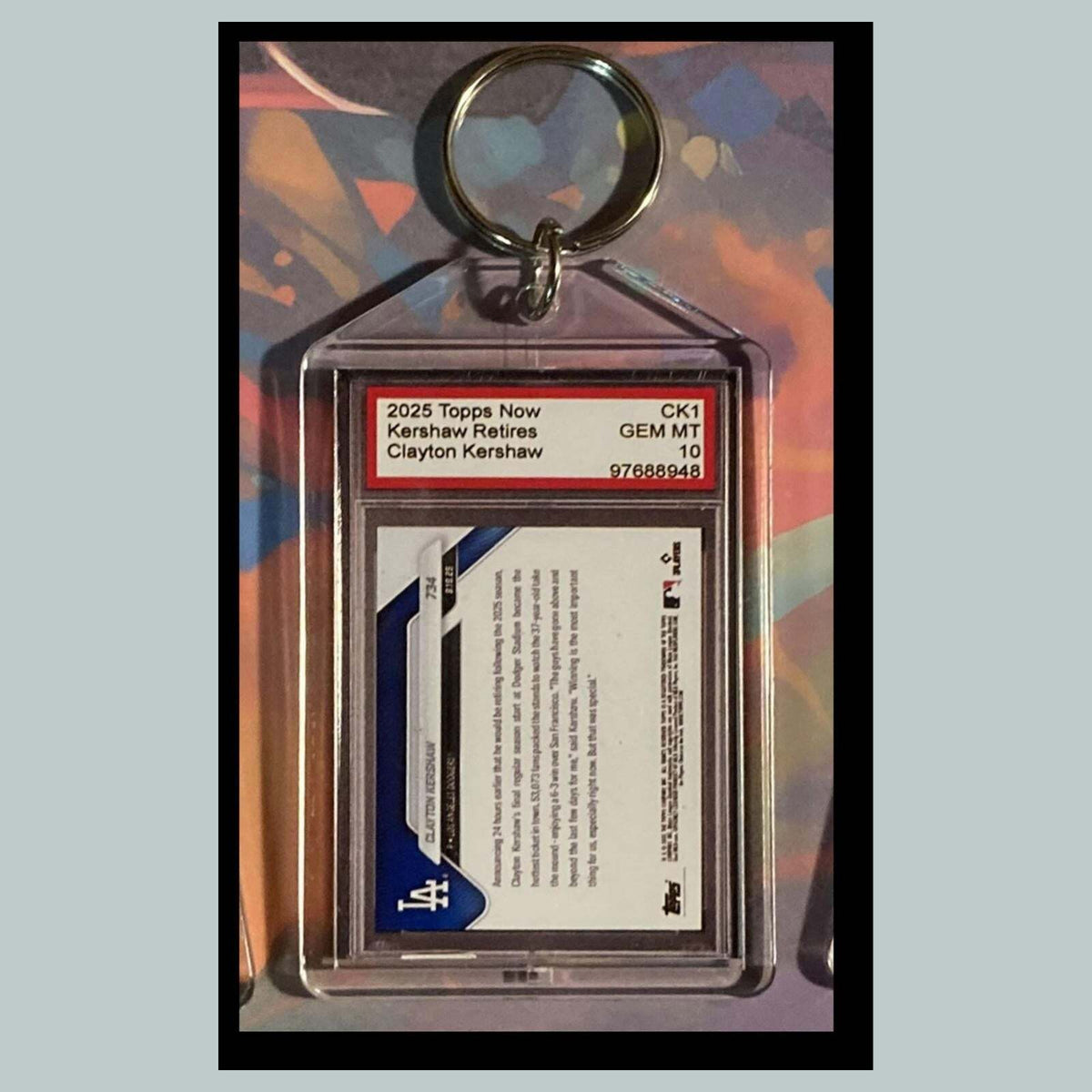 3522 Clayton Kershaw Retires 2025 Now Custom Made Keychain-Makes A Great Gift