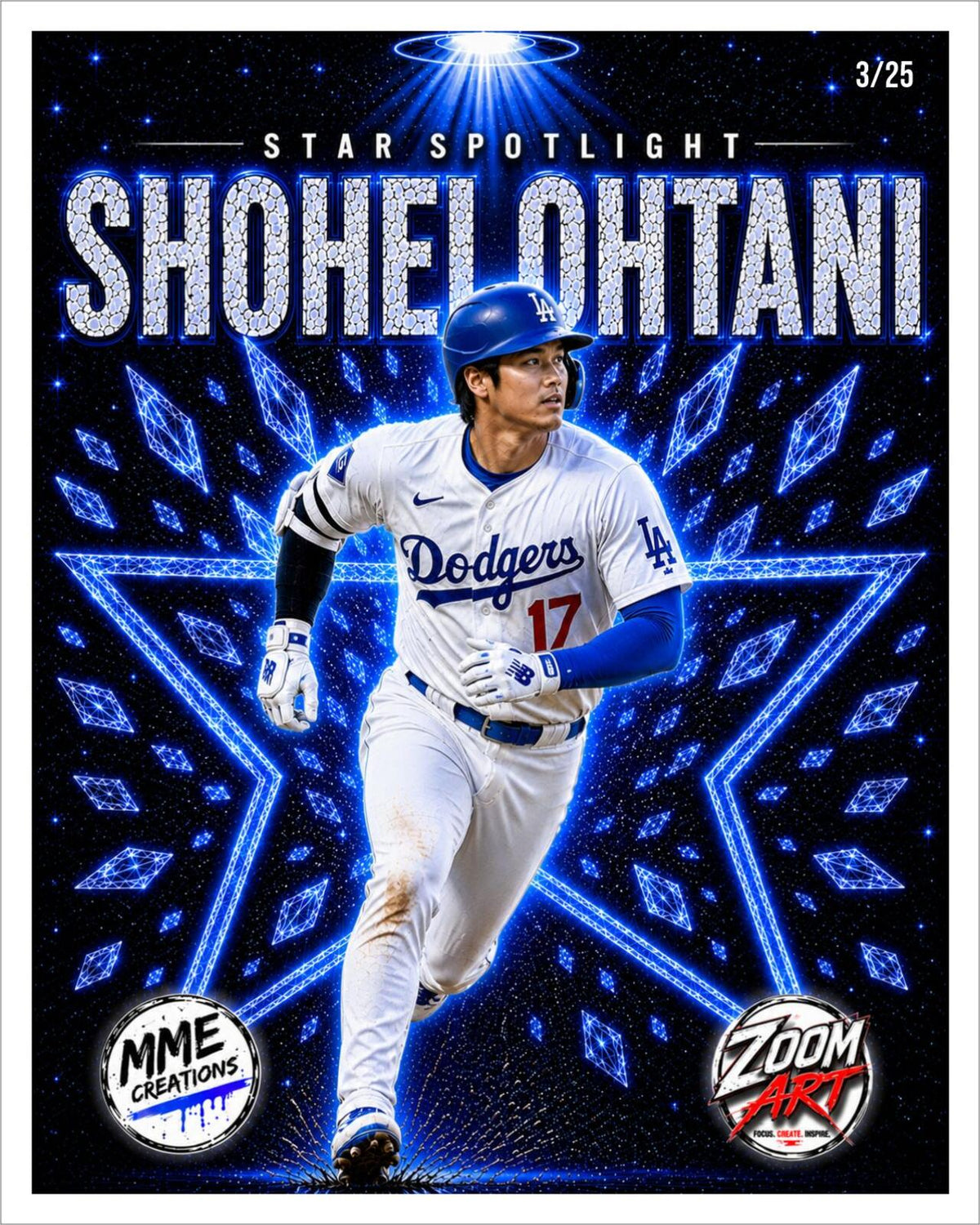 2665 Top 5 Star Spotlight Zoom Art Giclée /25 | Judge Trout Ohtani Julio Witt BBL