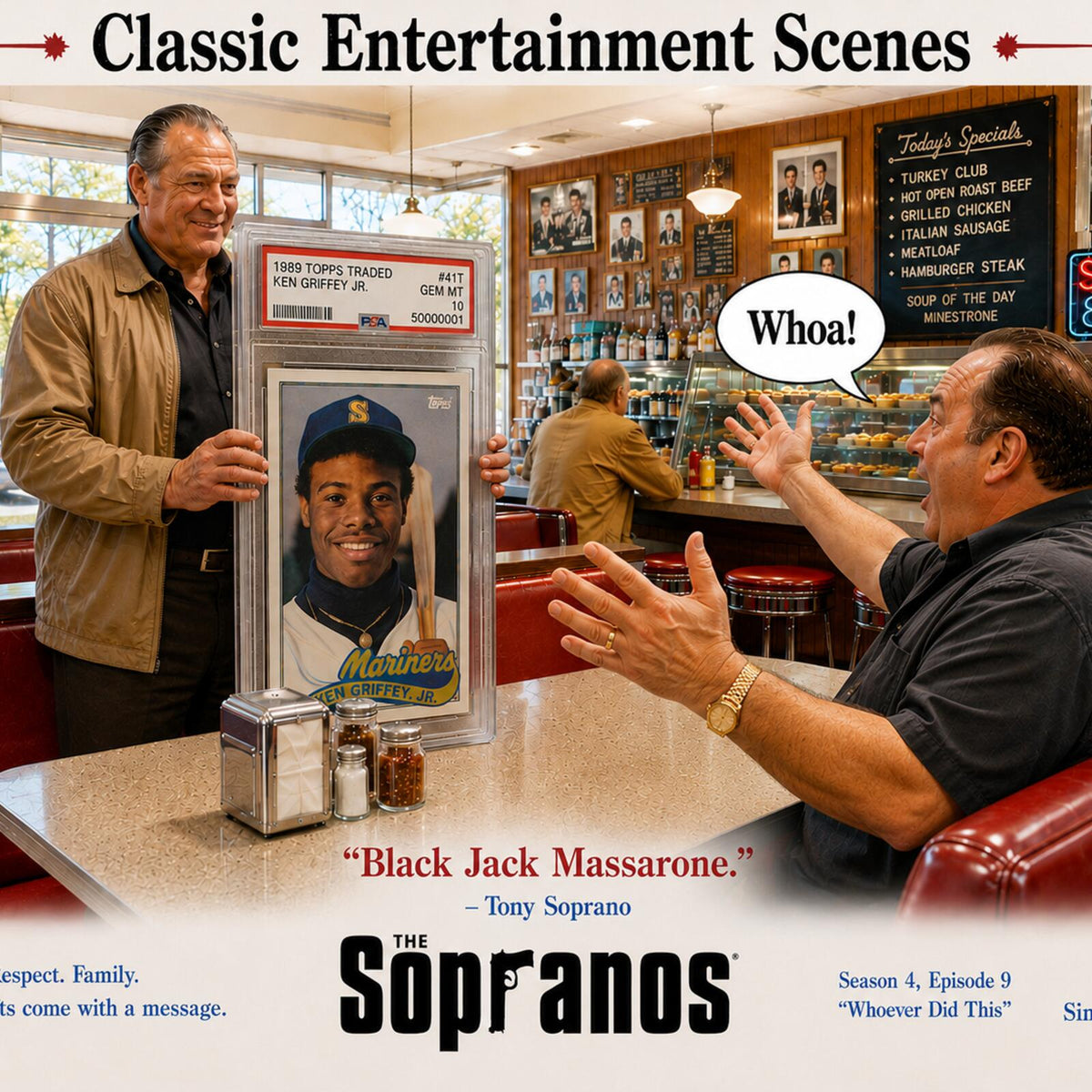 2756 Tony Soprano Griffey Rookie Card Classic Entertainment Scenes 8x10 Print