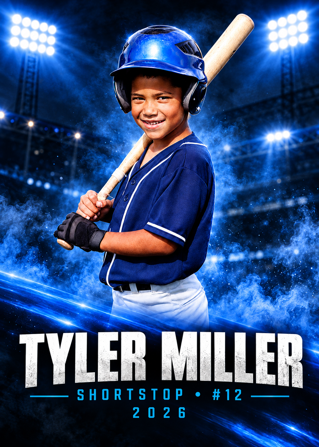 Personalized Laminated Baseball Cards — Lot of 8, 16, 24 or 32 Cards — Design 1