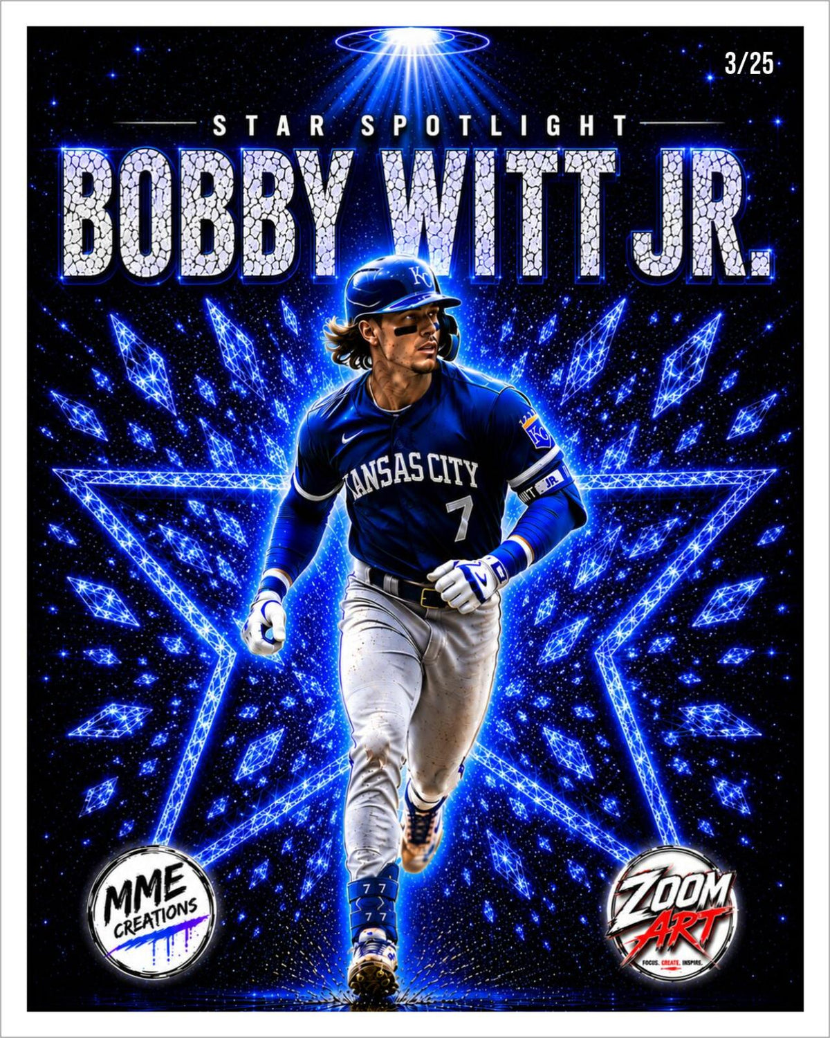 2665 Top 5 Star Spotlight Zoom Art Giclée /25 | Judge Trout Ohtani Julio Witt BBL