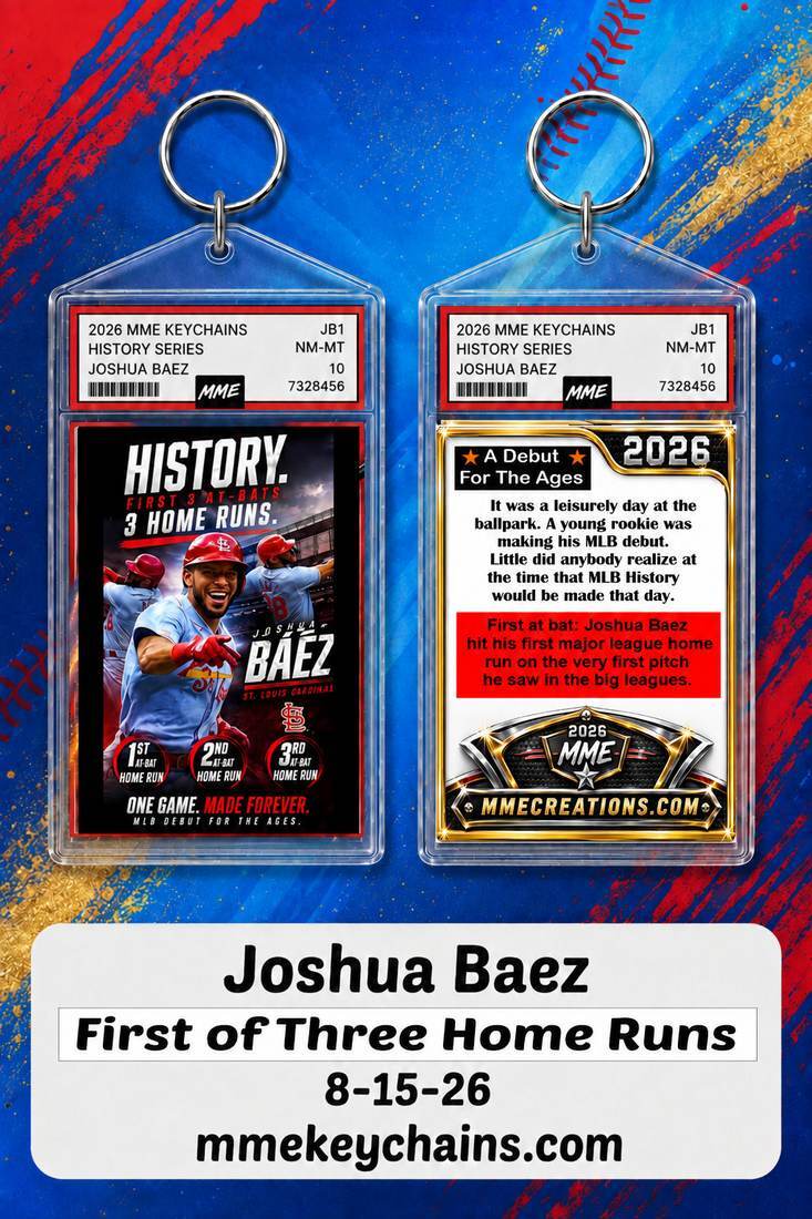 4125 Joshua Baez First of Three Home Runs History Series Novelty Keychain
