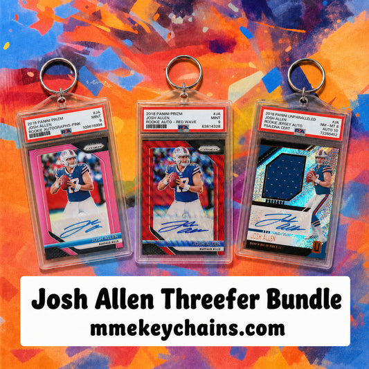 4158-9999 0009E Josh Allen Threefer Keychain Bundle Set 3