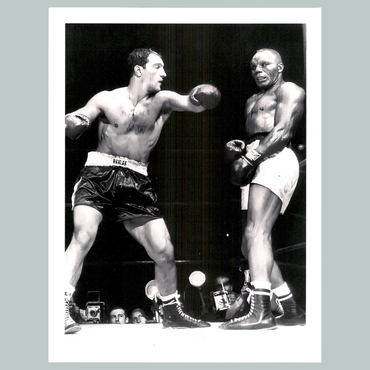 0053 P -8X10 Rocky Marciano and Jersey Joe Walcott-V Glossy Photo