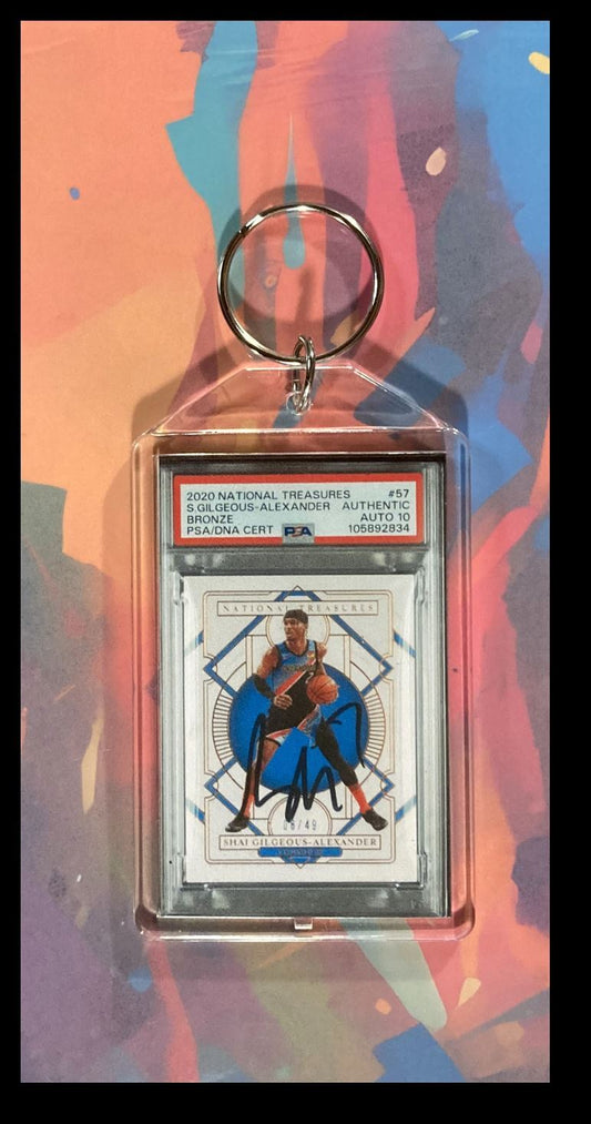 3060 Shai-Gilgeous Alexander 2020 Panini Nat Treaures Auto Keychain