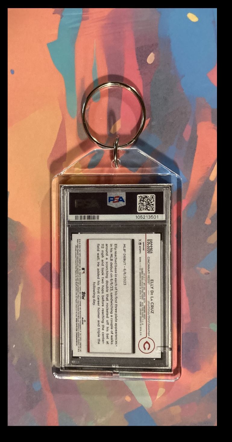 3048 Elly De La Cruz 2024 Topps Chrome Sapphire Keychain-Great Gift