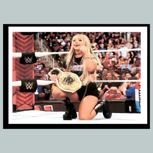 0001 P 8X10 Liv Morgan In Ring With Belt Glossy Photo MSC