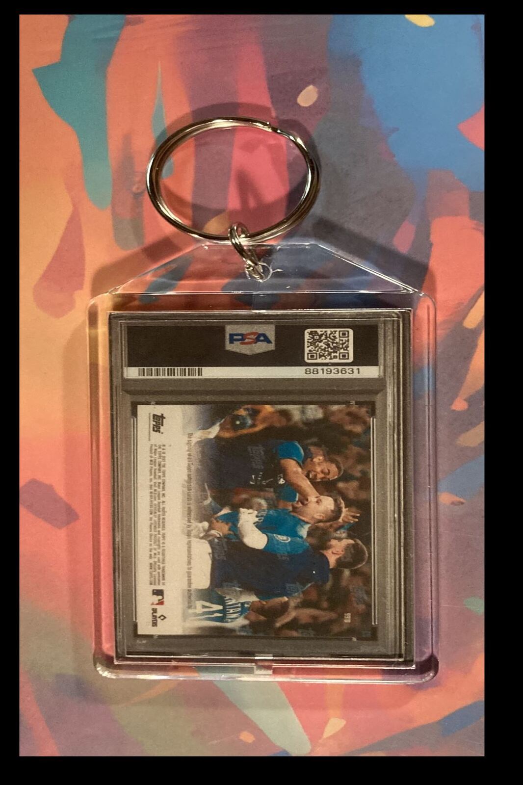 3067 Cal Raleigh 2022 Topps Now Red Auto Custom Made Keychain