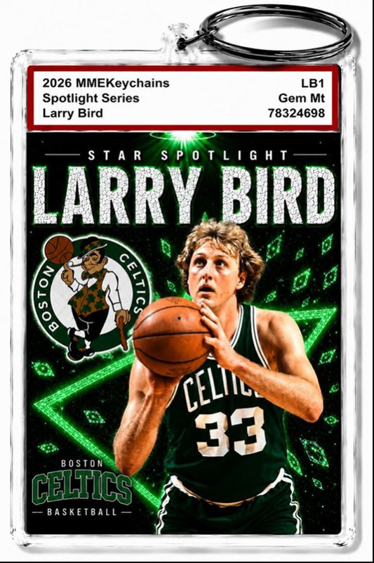 3574 Larry Bird Keychain Custom Premium Handmade Keychain With Nameplate