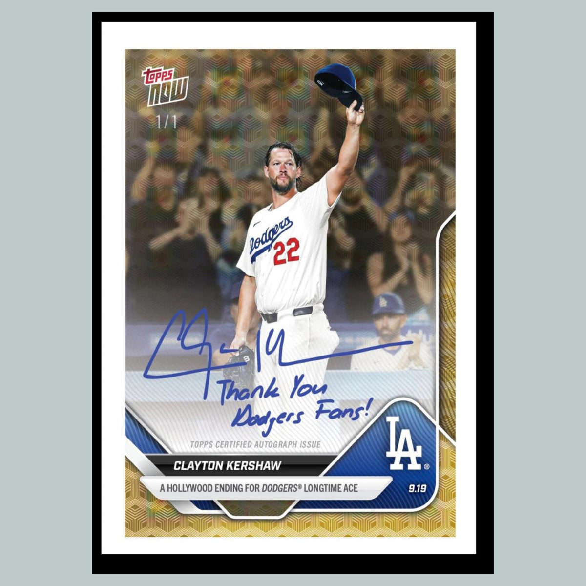 0655 P-8X10 Clayton Kershaw Retires 2025 Now Glossy Photo Fast-Secure Shipping