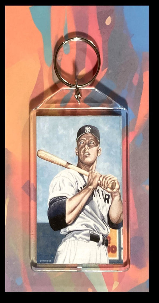3280 Mickey Mantle Painting Custom Hand Made Keychain - Makes A Great Gift