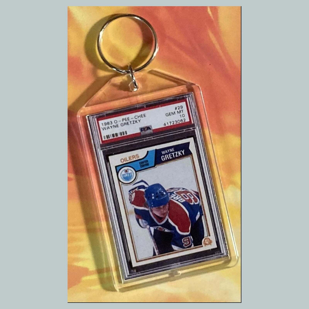 3639 Wayne Gretzky 1983 O-Pee-Chee Custom Hand Made Keychain
