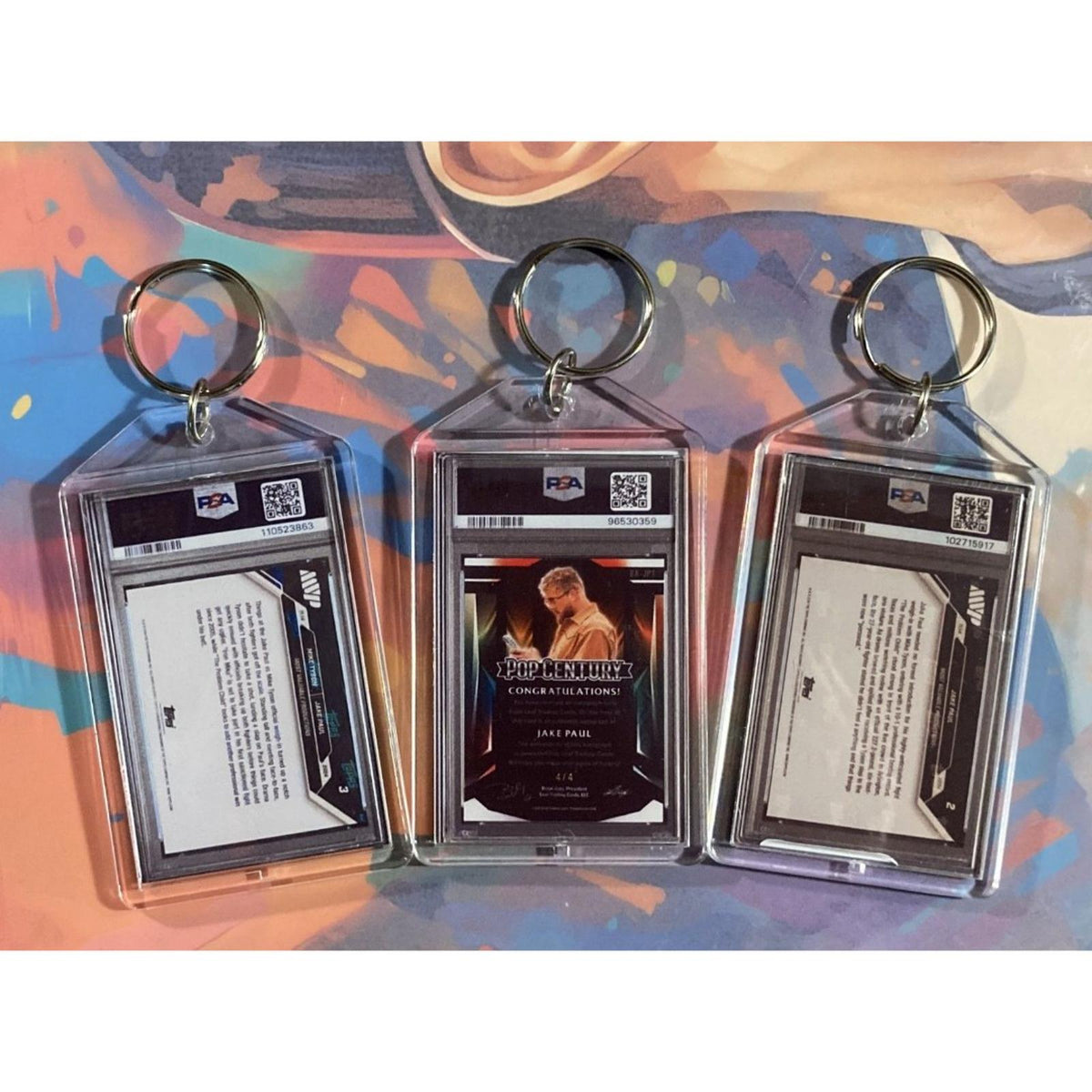 3158B Jake Paul  3 Pack Bundle - 3 Different Custom Novelty Keychains -Gift