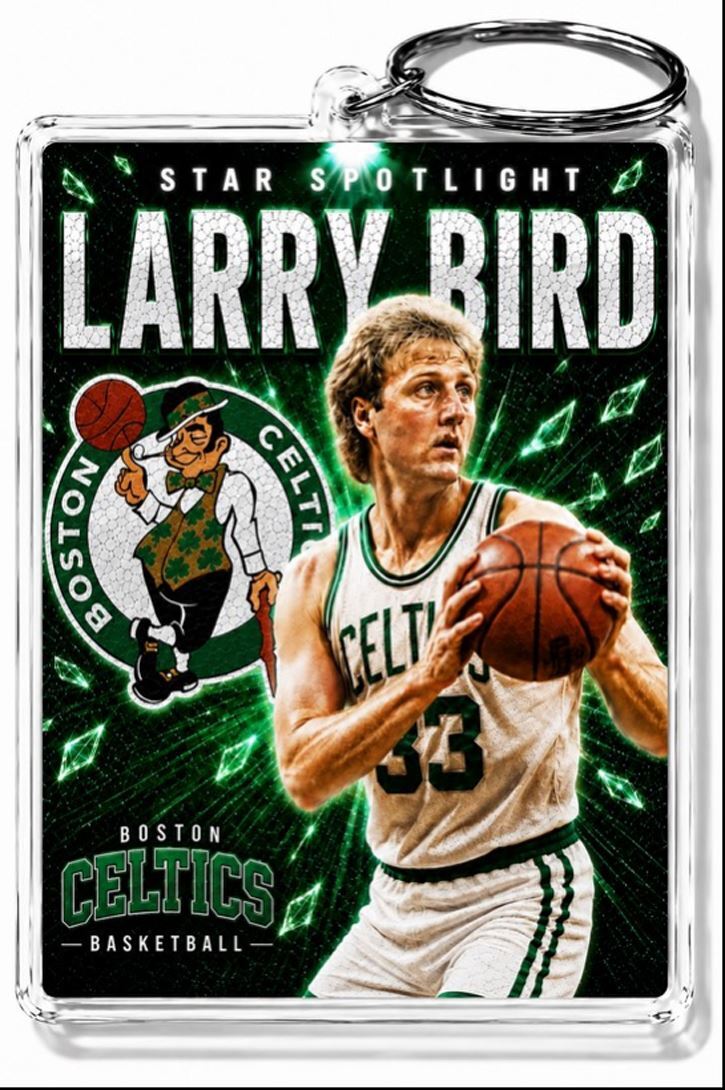 3936 Larry Bird Keychain Alt4 Custom Premium Handmade Keychain No Nameplate