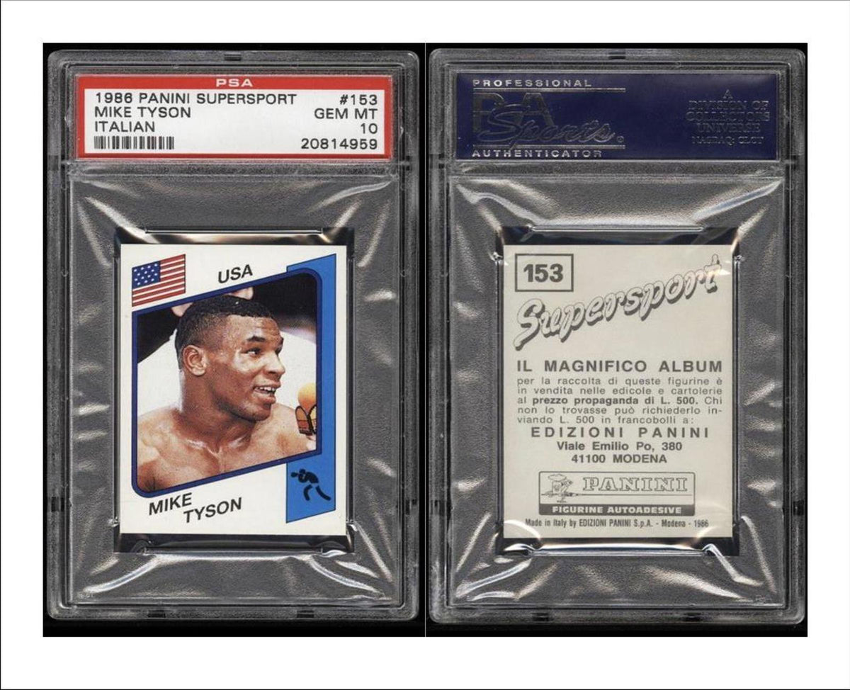 0913 Mike Tyson (8x10 Glossy Photo-Not Real Cards) 1986 Panini Italian Version
