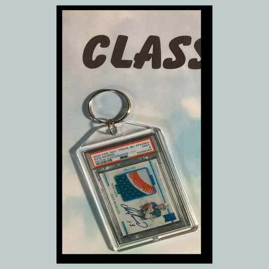 3477 Dan Marino 2020 Panini Nat Treasures Patch Auto Custom Hand Made Keychain