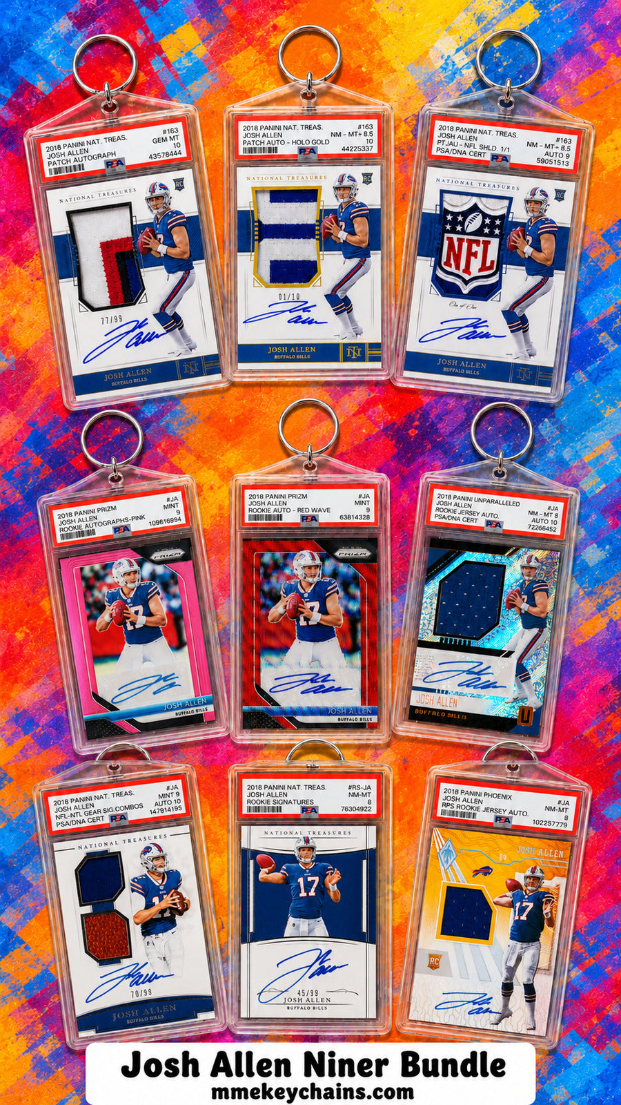 4160-9999 0009F Josh Allen Niner Keychain Bundle