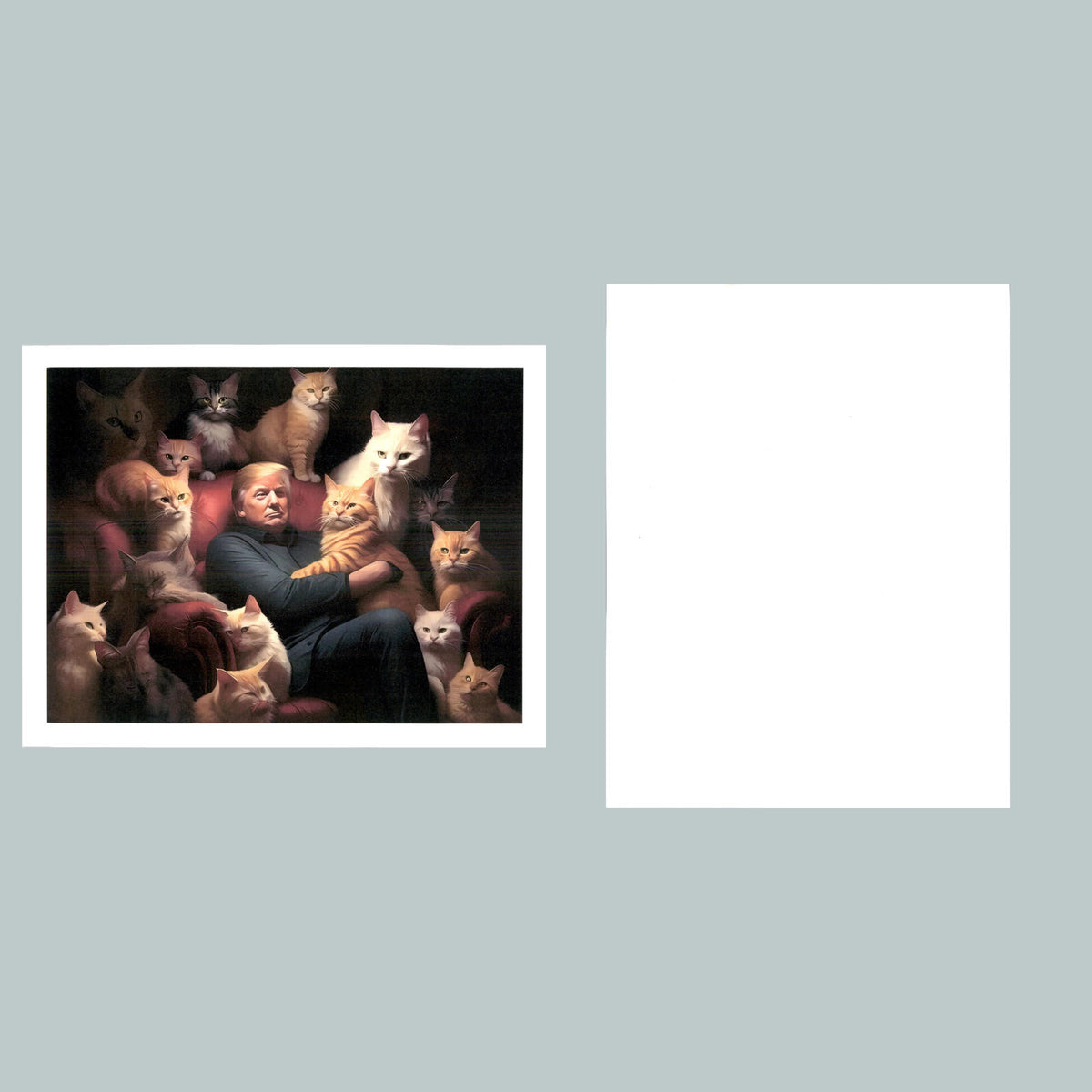 0192 P -8X10 Trump Sitting With Many Cats Glossy Photo Fast-Secure Shipping MS