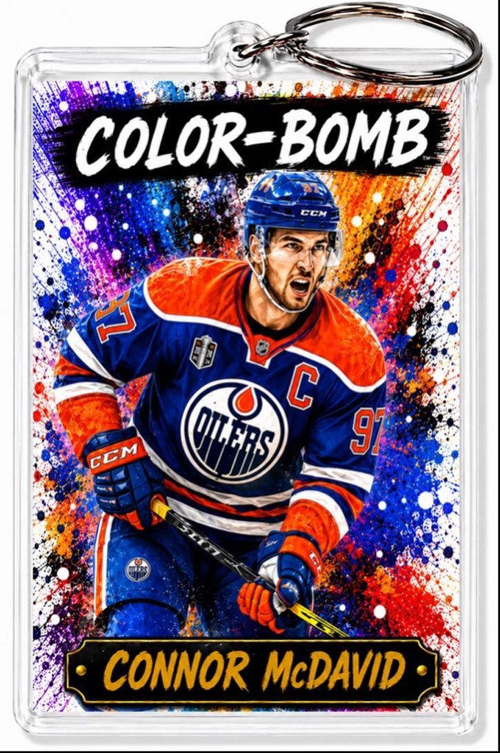 3849 Connor McDavid  Keychain | Color-Bomb | Custom Photo Keychain No Nameplate