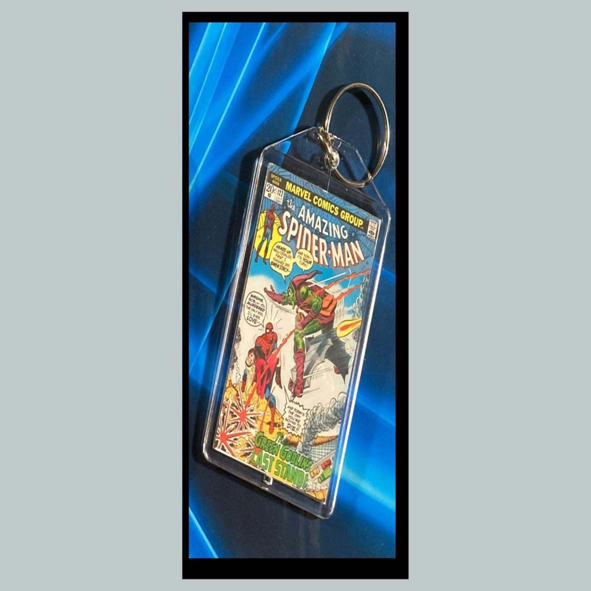 3398 Spider Man July 1973 Classic  Goblins Last Stand Custom Keychain